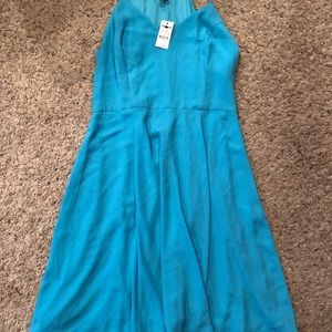 teal flowy express dress